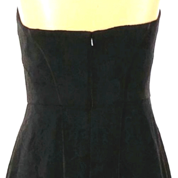 AQUA-Strapless-Dress-EUC- LACE BLACK, FLORAL PATTERN, SIZE:0 BACKZIP FORMAL-GOWN - Picture 5 of 8